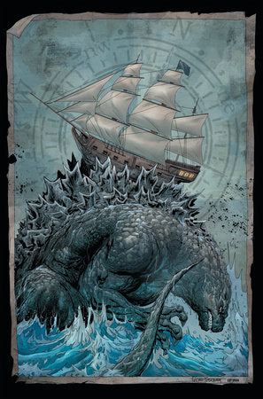 Godzilla: Here There Be Dragons #1 Variant RI (10) (Kirkham B&W)