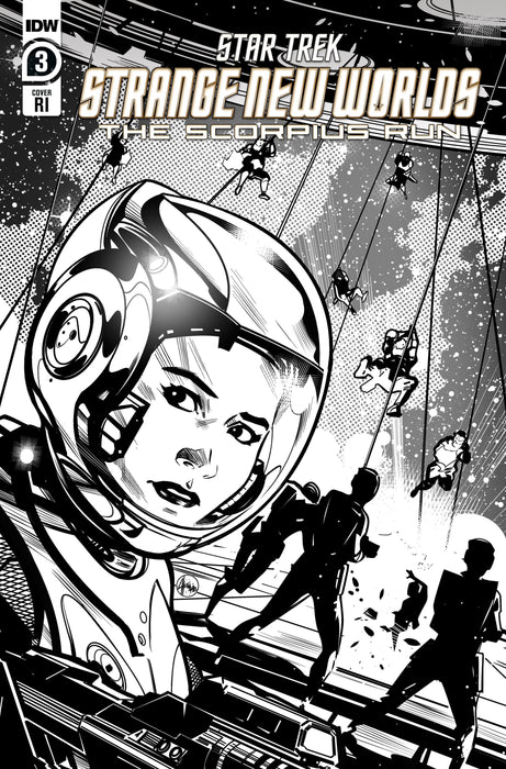 Star Trek: Strange New Worlds—The Scorpius Run #3 Variant RI (10) (Hernandez B&W)