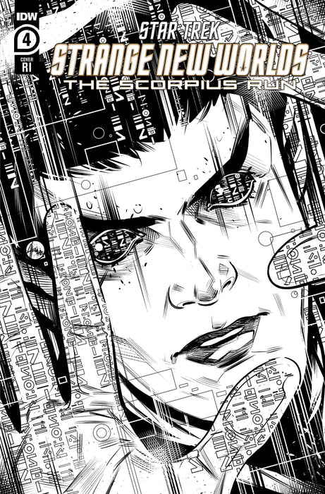 Star Trek: Strange New Worlds--The Scorpius Run #4 Variant RI (10) (Hernandez B&W)
