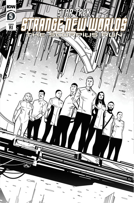 Star Trek: Strange New Worlds--The Scorpius Run #5 Variant RI (1:10) (Hernandez B&W)