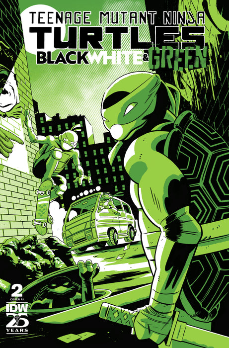 Teenage Mutant Ninja Turtles: Black, White, and Green #2 Variant RI (1:10) (Boss Foil Variant)