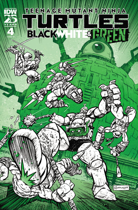 Teenage Mutant Ninja Turtles: Black, White, and Green #4 Variant RI (1:10) (Catalan Foil Variant)