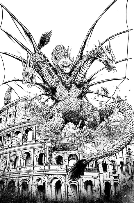 Godzilla: Here There Be Dragons II--Sons of Giants #5 Variant RI (10) (Smith B&W  Full Art)