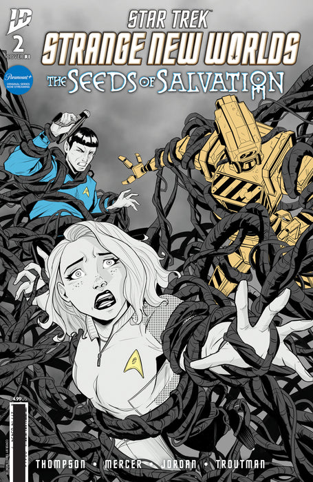 Star Trek: Strange New Worlds--The Seeds of Salvation #2 Variant RI (10) (Mercer B&W)