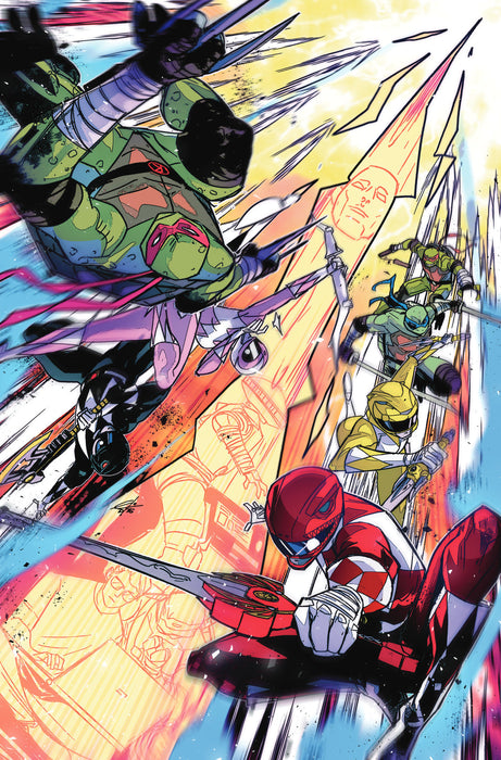 Mighty Morphin Power Rangers/Teenage Mutant Ninja Turtles III #2 Cover G 1:50 INCV (Full Art, Carlini)