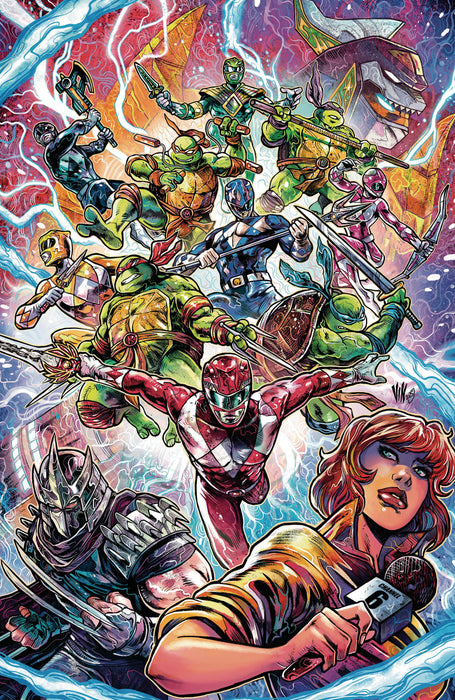 Mighty Morphin Power Rangers/Teenage Mutant Ninja Turtles III #3 Cover L 1:5 INCV (Full Art, Cardstock, Riccardi)