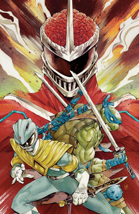 Mighty Morphin Power Rangers/Teenage Mutant Ninja Turtles III #4 Cover H 1:100 INCV Variant (Full Art, Foil, Hill)