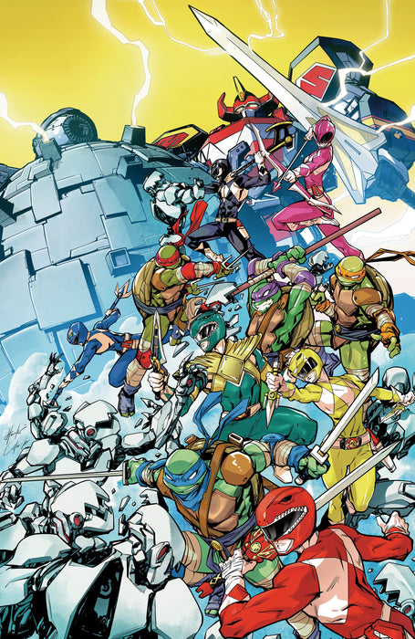 Mighty Morphin Power Rangers/Teenage Mutant Ninja Turtles III #4 Cover K Unlimited Variant (Full Art, Prasetya)