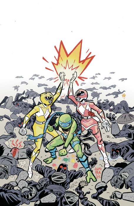 Mighty Morphin Power Rangers/Teenage Mutant Ninja Turtles III #5 Cover J 1:5 INCV (Full Art, Foil, Ba)