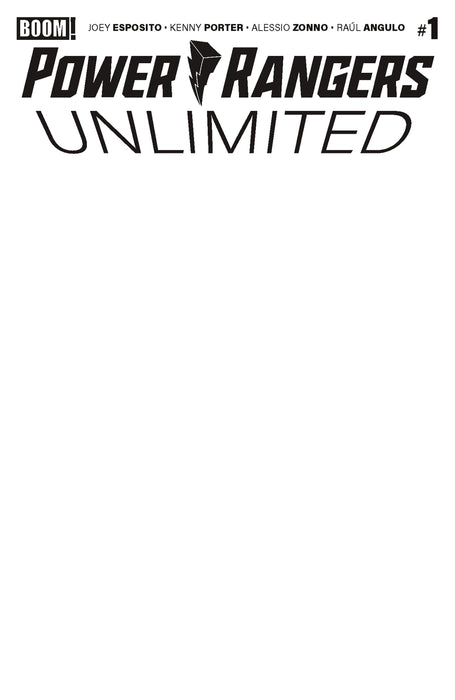 Power Rangers Unlimited #1 Cover D Blank Sketch Variant