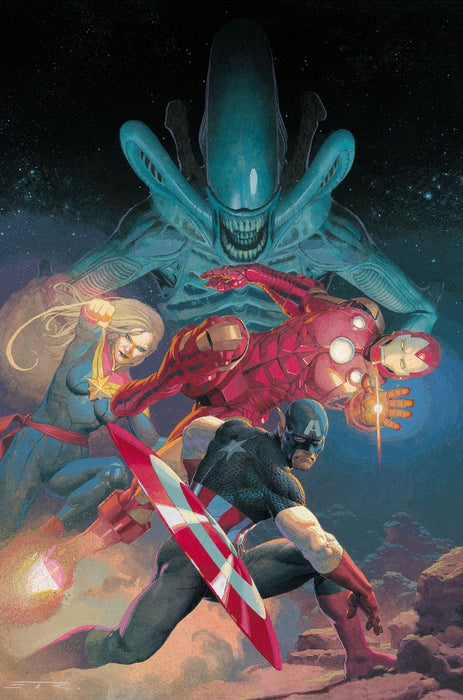 ALIENS VS. AVENGERS #1 ESAD RIBIC RATIO VIRGIN 2ND PRINTING VARIANT  (1:25)