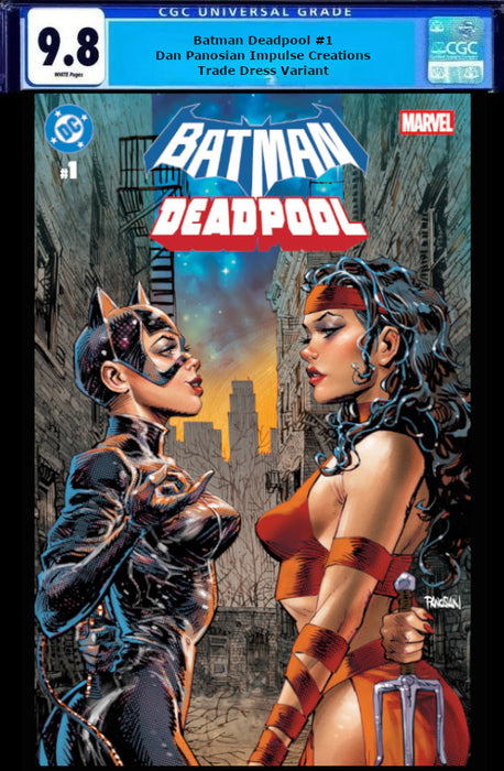 DC MARVEL BATMAN DEADPOOL #1 (ONE SHOT) Dan Panosian Impulse Creations Exclusive  (Trade Dress) (CGC 9.8)
