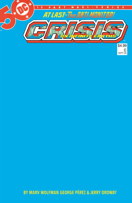 CRISIS ON INFINITE EARTHS #6 FACSIMILE EDITION CVR C BLANK VAR