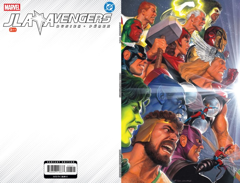 JLA/AVENGERS #3 FACSIMILE EDITION ALEX ROSS 2-PART CONNECTING VARIANT A