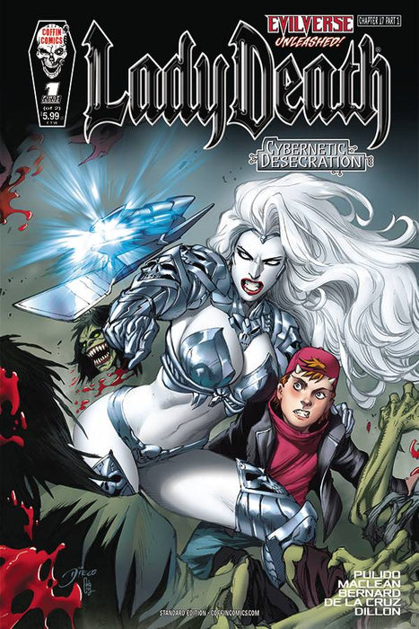LADY DEATH CYBERNETIC DESECRATION #1 (OF 2) CVR A BERNARD STANDARD ED (Signed by Brian Pulido)