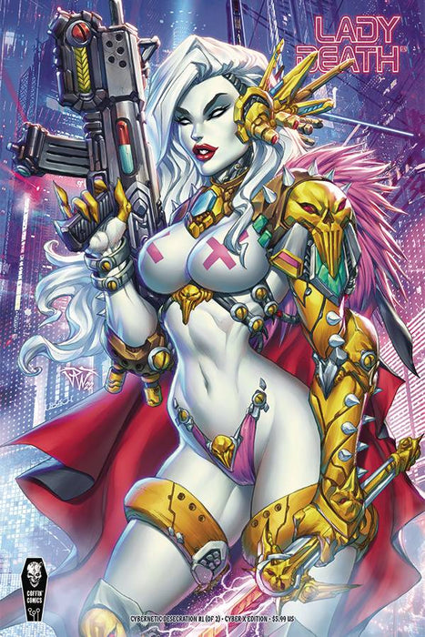 LADY DEATH CYBERNETIC DESECRATION #1 (OF 2) CVR B PANTALENA CYBER X ED (Signed by Brian Pulido)