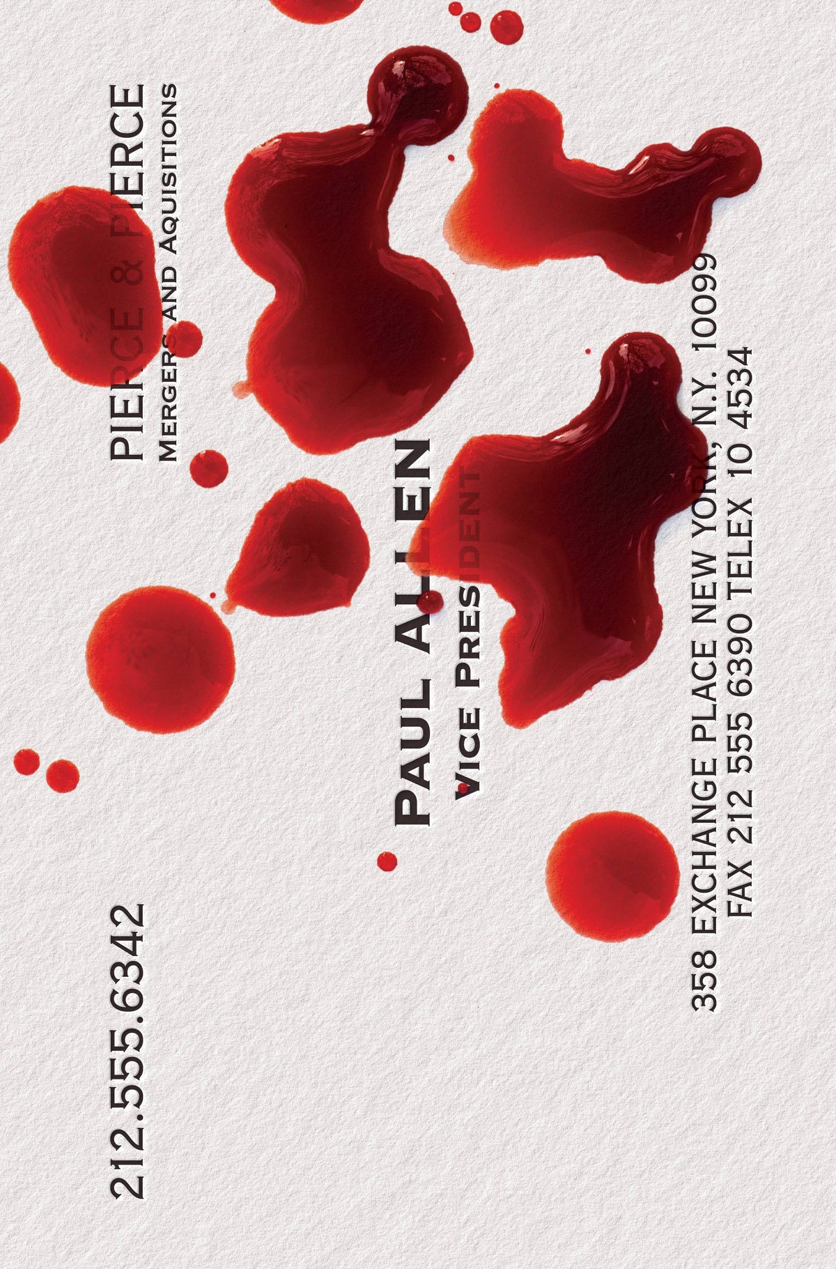 AMERICAN PSYCHO #2 (OF 4) CVR C BRUDER BUSINESS CARD — Impulse Creations Comics & Collectibles