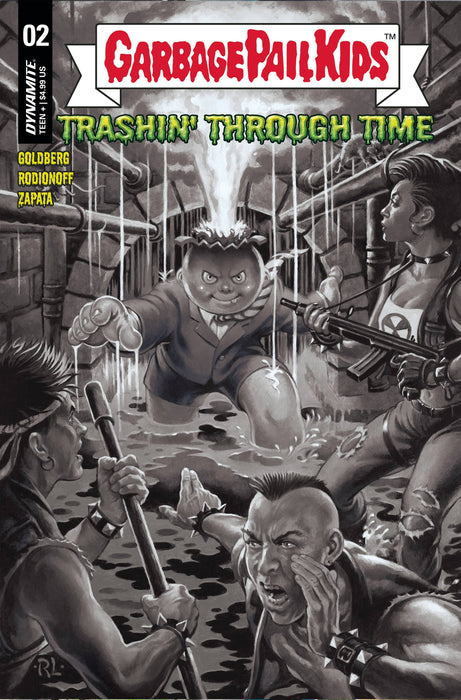 GARBAGE PAIL KIDS THROUGH TIME #2 CVR F 10 COPY INCV LAGO B&W