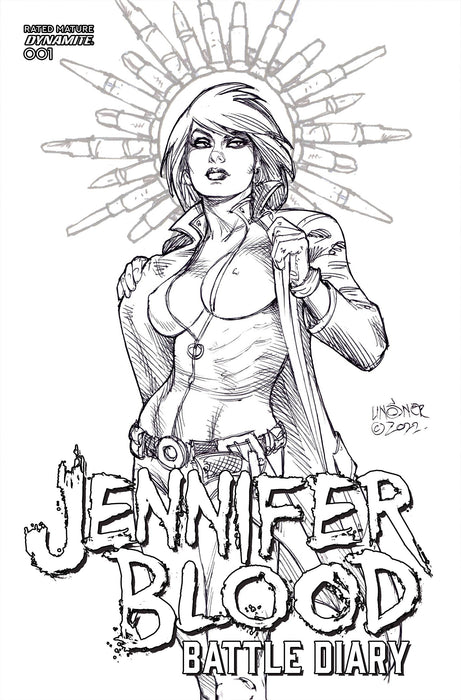 JENNIFER BLOOD BATTLE DIARY #1 CVR E 10 COPY INCV LINSNER LINE ART