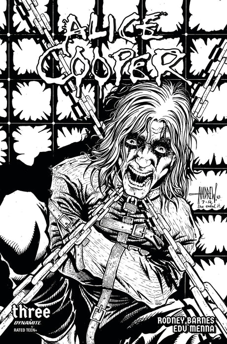 ALICE COOPER #3 CVR D 10 COPY INCV MANGUM LINE ART