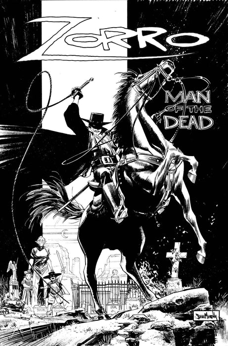 ZORRO MAN OF THE DEAD #1 (OF 4) CVR H 50 COPY INCV BW MURPHY