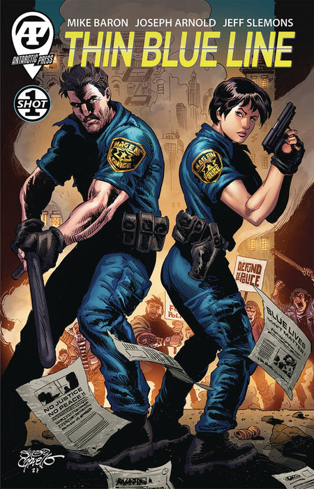 THIN BLUE LINE ONESHOT CVR A ARNOLD & SIEMONS