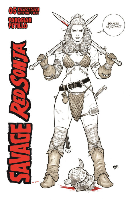 SAVAGE RED SONJA #5 CVR G 15 COPY INCV CHO LINE ART