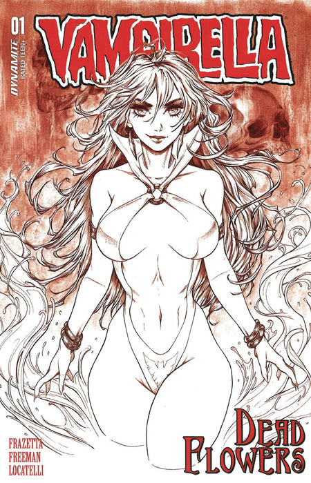 VAMPIRELLA DEAD FLOWERS #1 RED LINE ART DE EXC VAR (Net)