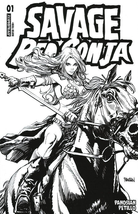 SAVAGE RED SONJA #1 PANOSIAN LINE ART DE EXC VAR (Net)