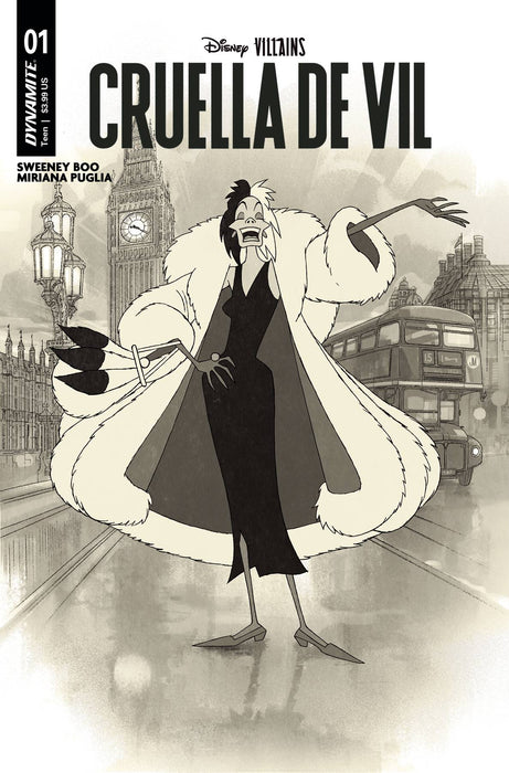 DISNEY VILLAINS CRUELLA DE VIL #1 CVR L 7 COPY FOC INCV MIDDLETON NOIR