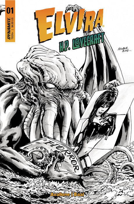 ELVIRA MEETS HP LOVECRAFT #1 CVR L 7 COPY FOC INCV BAAL LINE ART