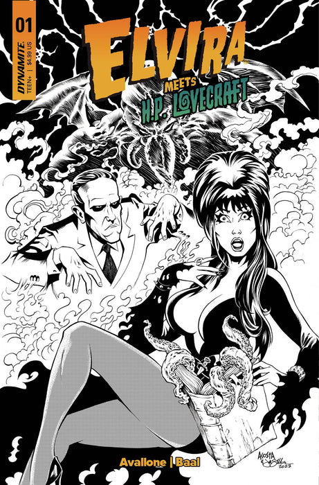 ELVIRA MEETS HP LOVECRAFT #1 CVR M 10 COPY FOC INCV ACOSTA LINE ART