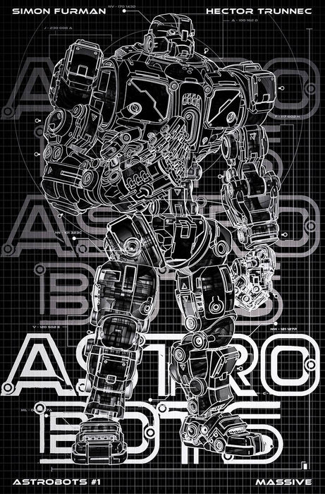 ASTROBOTS #1 (OF 5) MASSIVE EXCL BLUEPRINT BLACK METAL VAR LMT 25