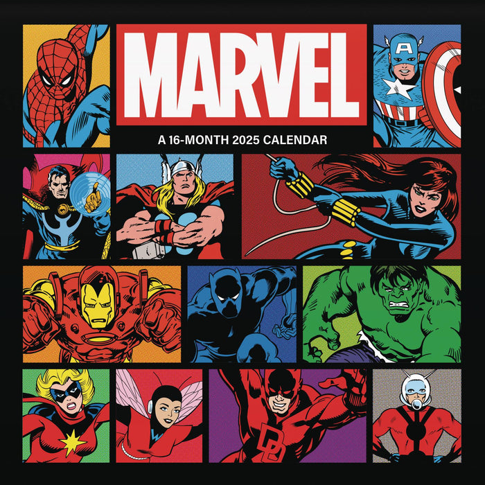 MARVEL COMICS 16 MONTH 2025 WALL CALENDAR