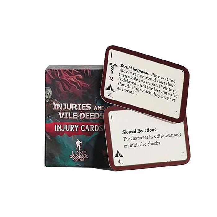 INJURIES & VILE DEEDS PC INJURY REFERENCE CARDS