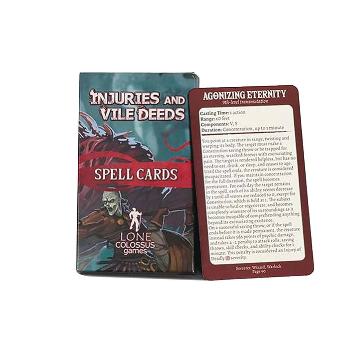 INJURIES & VILE DEEDS PC INJURY SPELL CARDS