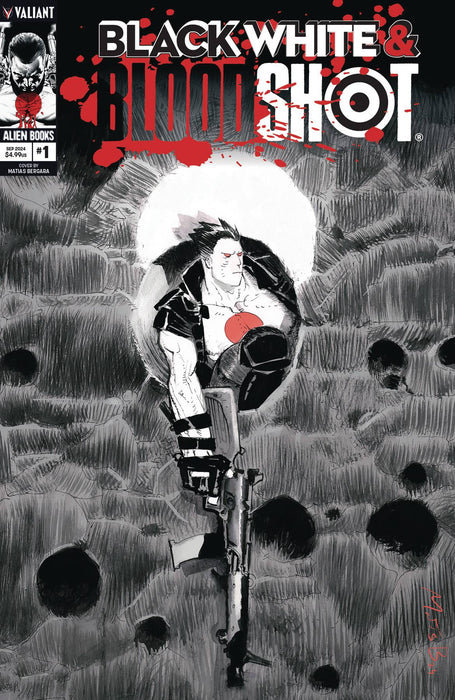 BLACK WHITE & BLOODSHOT #1 (OF 4) CVR B BERGARA