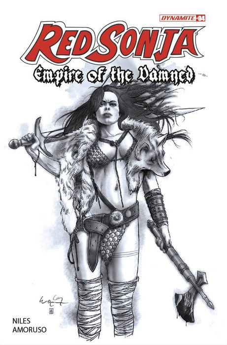 RED SONJA EMPIRE DAMNED #4 CVR M 7 COPY FOC INCV CELINA B&W