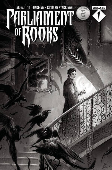 PARLIAMENT OF ROOKS #1 CVR B ABIGAIL JILL HARDING B&W