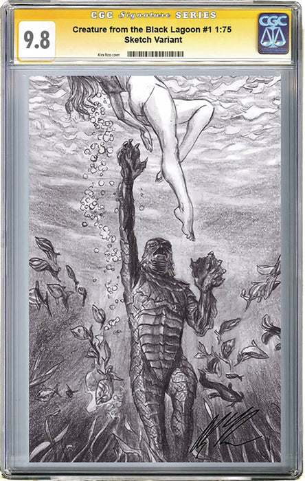 CREATURE BLACK LAGOON #1 ROSS 1 FOR 100 SKETCH FOIL CGC SGN