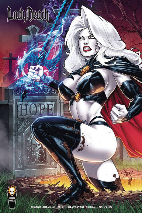 LADY DEATH DEMONIC OMENS #2 (OF 2) CVR B GRAVESTONE ED