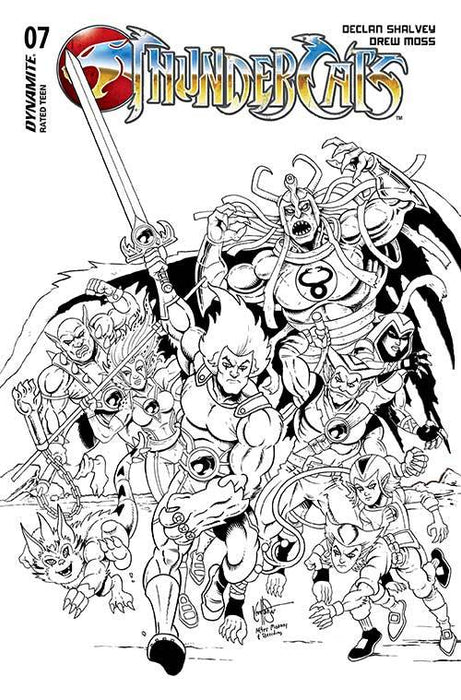 THUNDERCATS #7 CVR V 7 COPY FOC INCV HAESER B&W