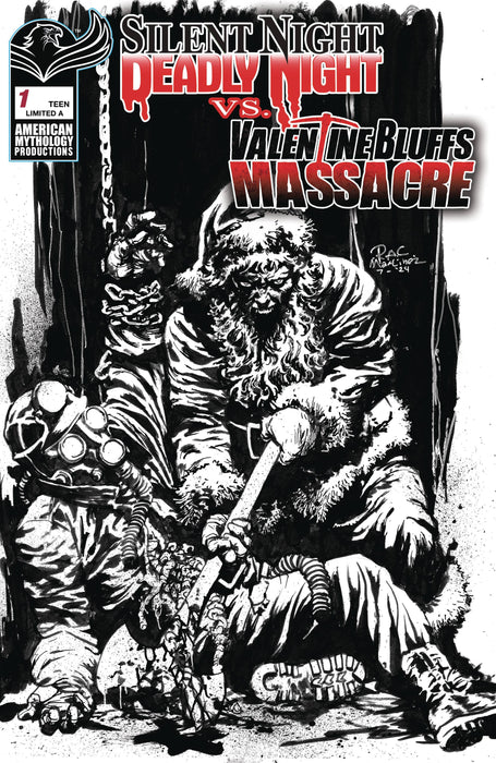 SILENT NIGHT DEADLY NIGHT VS VALENTINE BLUFFS MASSACRE #1 CVR E B&W LTD