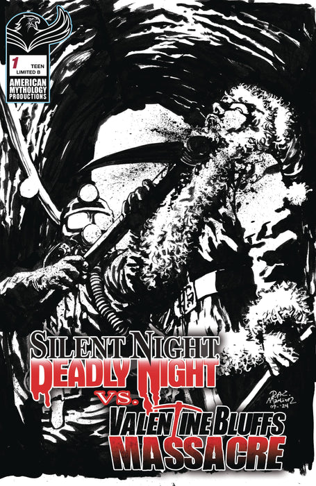 SILENT NIGHT DEADLY NIGHT VS VALENTINE BLUFFS MASSACRE #1 CVR F B&W LTD