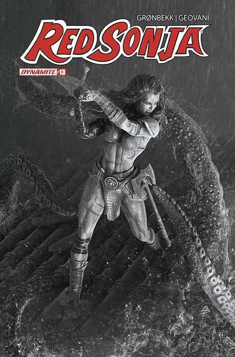 RED SONJA 2023 #13 CVR O FOC 10 COPY BJORN BARENDS B&W