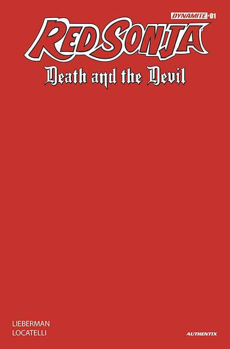 RED SONJA DEATH AND THE DEVIL #1 CVR T FOC RED BLANK AUTHENIX