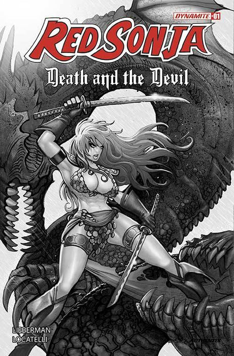 RED SONJA DEATH AND THE DEVIL #1 CVR U FOC 7 COPY INCV MORITAT B&W