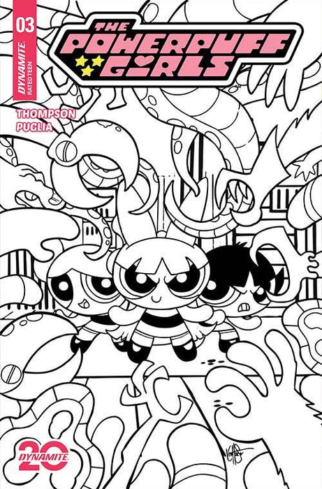 POWERPUFF GIRLS #3 CVR L 7 COPY FOC INCV HAESER LINE ART