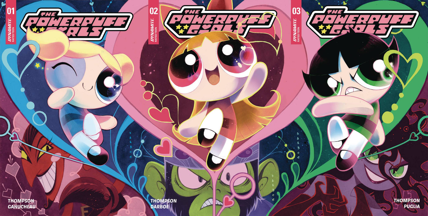 POWERPUFF GIRLS #1-3 DARBOE CONNECTING CVR SET DE EXC VAR