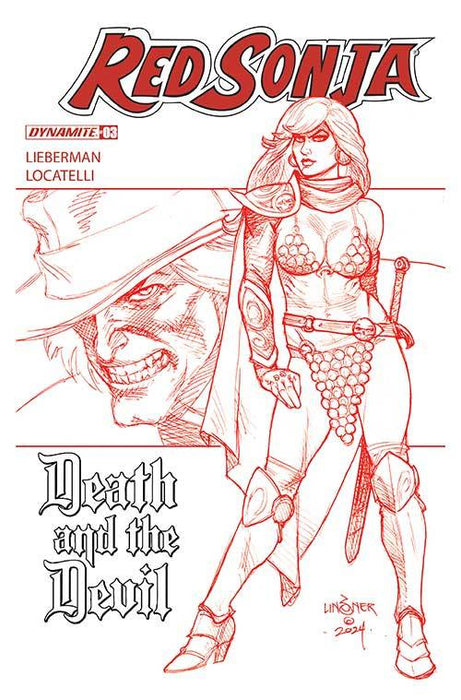 RED SONJA DEATH AND THE DEVIL #3 CVR L 7 COPY FOC INCV LINSNER RED LINE ART